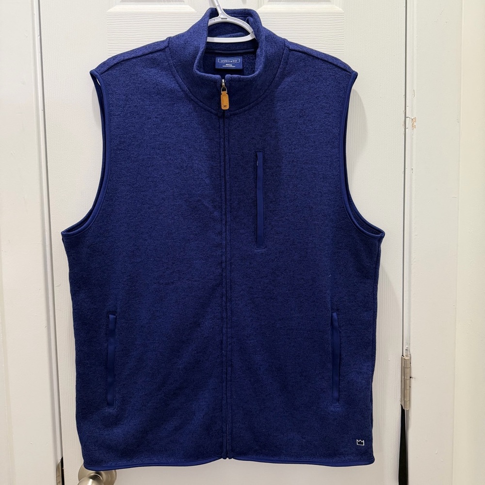 L.L. Bean Men's Dark Navy Full-Zip Fleece Vest